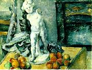 Paul Cezanne stilleben med statyett France oil painting reproduction